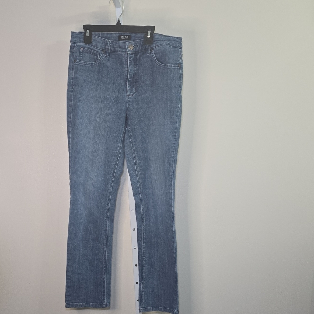 Jones New York Blue Straight Leg Jeans Classic Stretch‎  Fit Ladies Sz 10